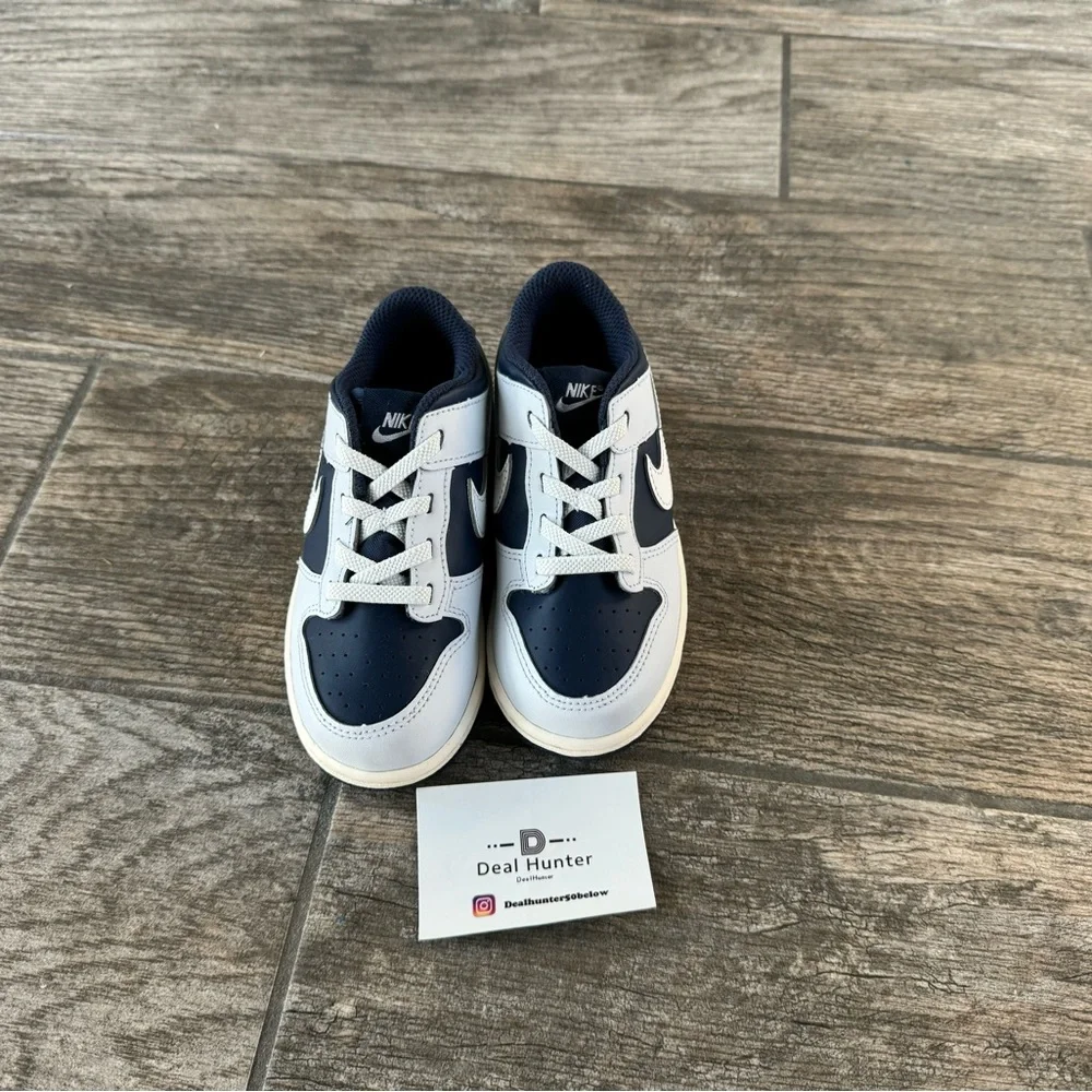 Brand New Nike Dunk Low Toddler Shoes “Midnight Navy” - Picture 7 of 13
